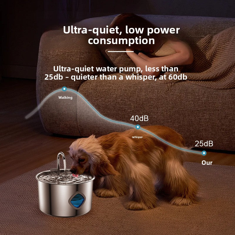 3.2L Stainless Steel Automatic Pet Water Fountain for Cats & Dogs