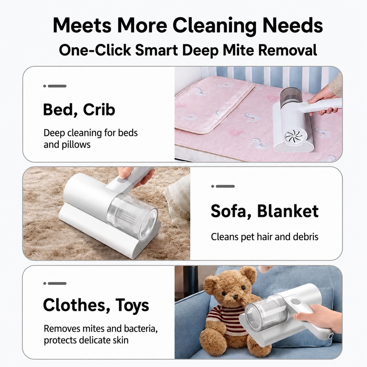 Wireless UV Bed Vacuum Cleaner for Mattress, Sofa & Upholstery