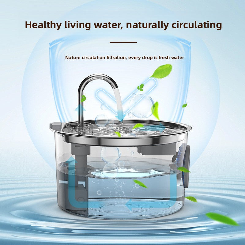 3.2L Stainless Steel Automatic Pet Water Fountain for Cats & Dogs